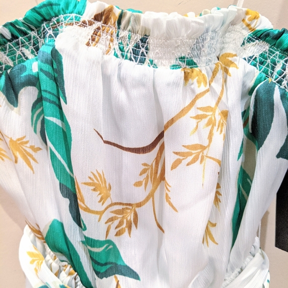 NWT Tropical Print Tube Top Maxi Dress - Picture 3 of 10